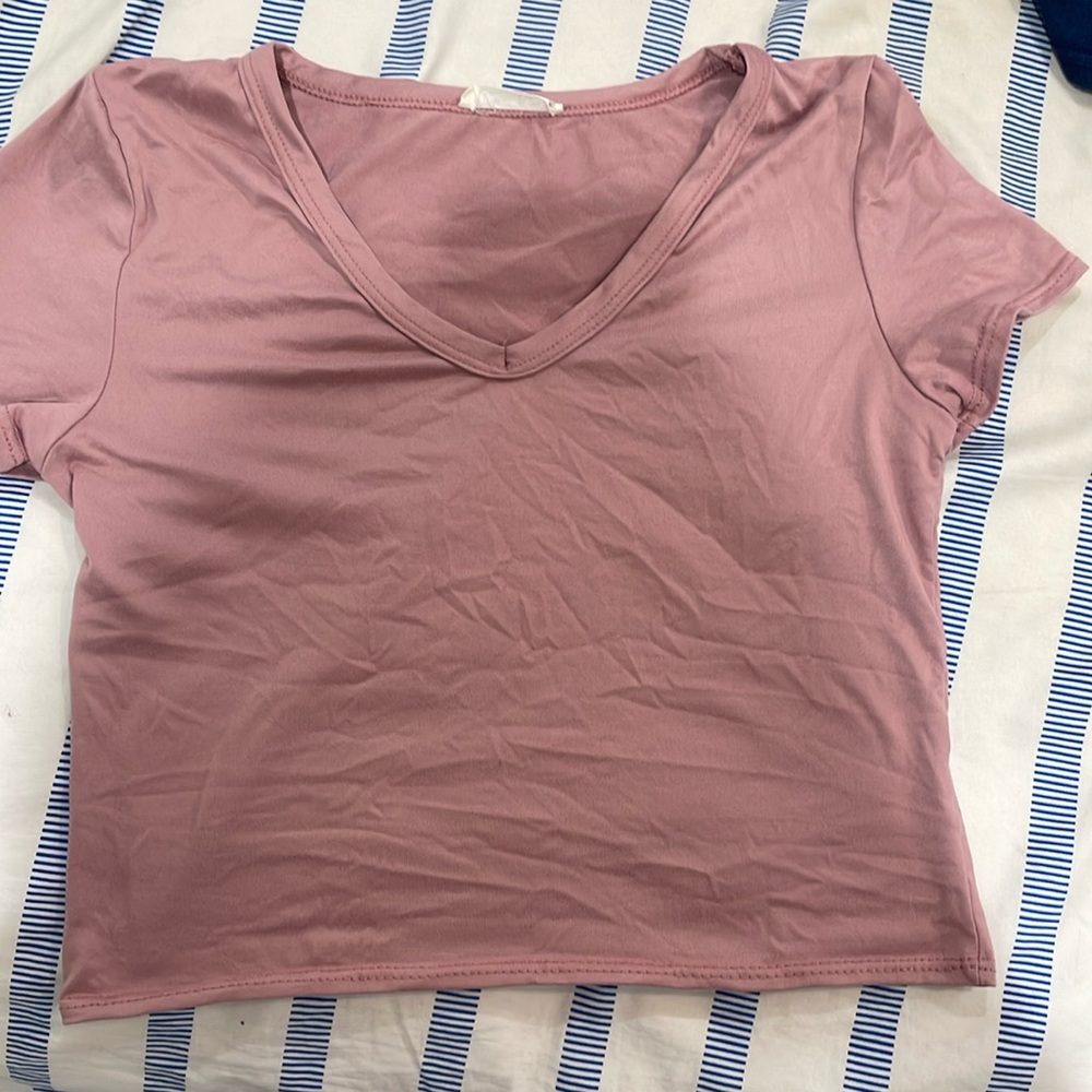 Olivia Rae - pink cropped shirt